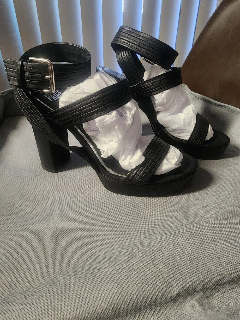 LEATHER PLATFORM HEELS SIZE 8.5 BY PAIGE